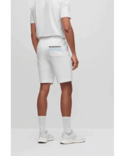 BOSS Mens Headlo Sweat Shorts White -Boss Shop boss mens headlo sweat shorts white p42910 269397 image