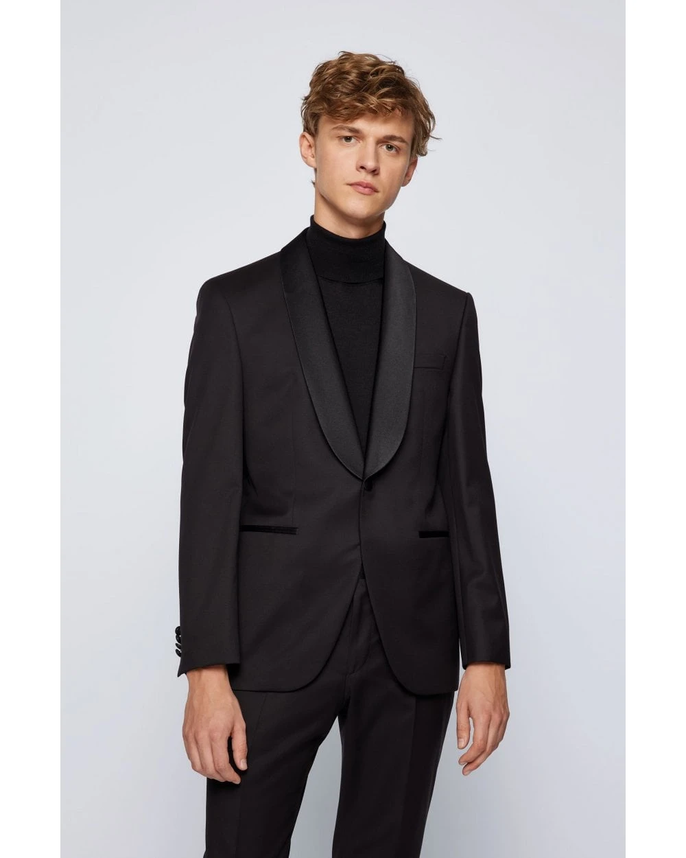 BOSS Mens Hence_Cyl/Gylan_Cyl Black Virgin Wool Slim Fit Suit 9 BOSS Mens Hence_Cyl/Gylan_Cyl Black Virgin Wool Slim Fit Suit - Image 7