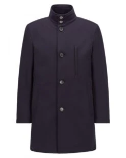 BOSS Mens Hyde Coat Dark Blue