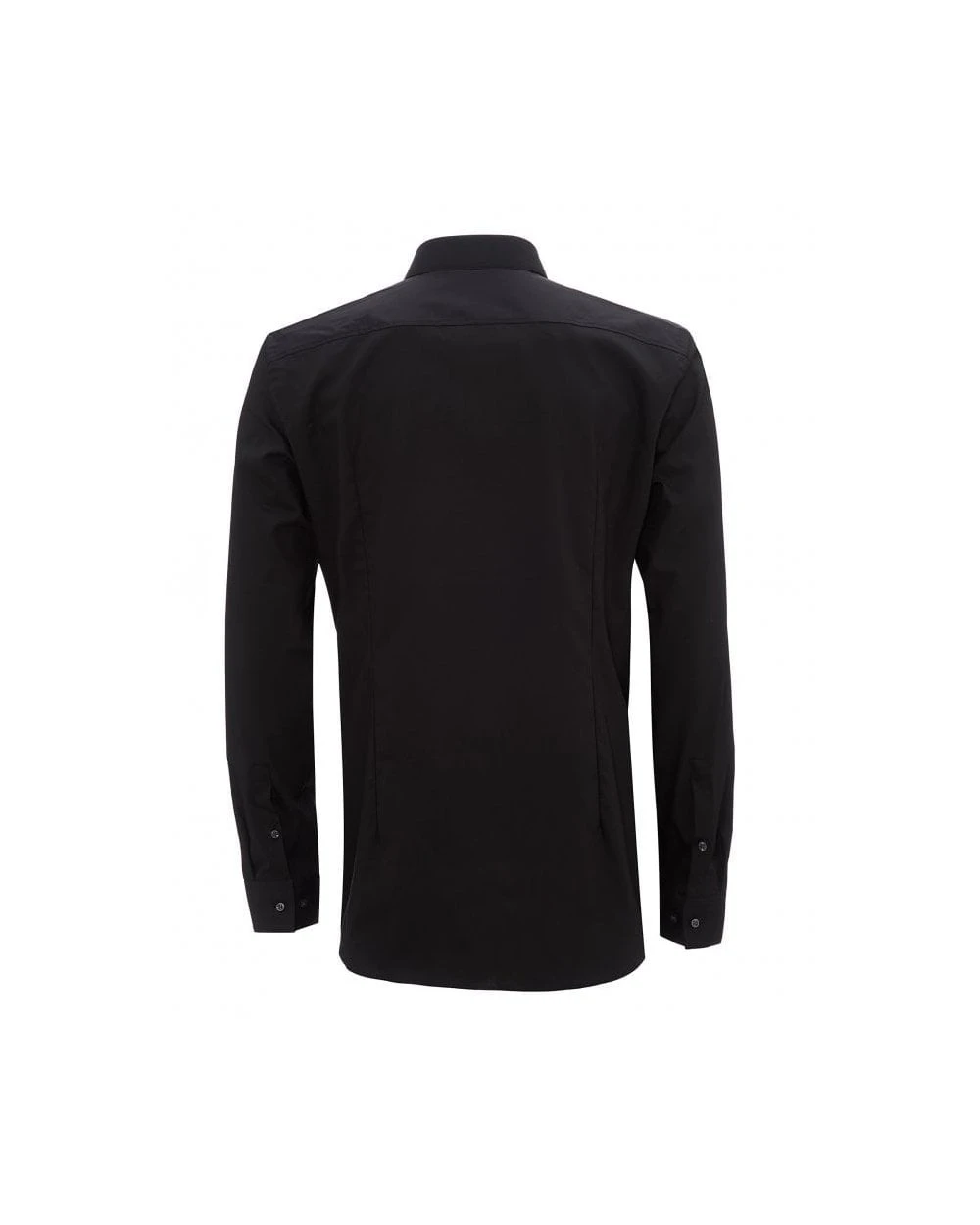 BOSS Mens Javis Logo Placket Slim Fit Shirt Black 4 BOSS Mens Javis Logo Placket Slim Fit Shirt Black - Image 2