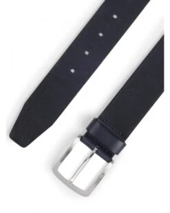 BOSS Mens Jor V Leather Buckle Belt Navy -Boss Shop boss mens jor v leather buckle belt navy p44445 280035 zoom