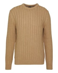 BOSS Mens Laaron Wool Blend Jumper, Beige Sweater