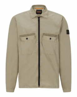BOSS Mens LeBold Overshirt Med Beige