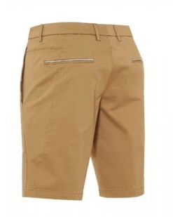 BOSS Mens Liem 4-W Slim Fit Satin Beige Shorts -Boss Shop boss mens liem 4 w slim fit satin beige shorts p42542 246571 image