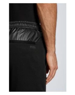 BOSS Mens Liem Black Slim Fit Sweat Shorts -Boss Shop boss mens liem black slim fit sweat shorts p39000 203674 image