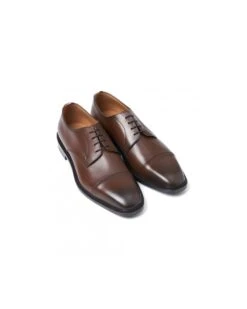 BOSS Mens Lisbon Smooth Leather Derby Shoes Brown