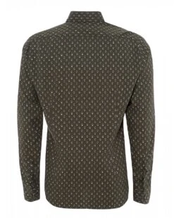 BOSS Mens Lukas F Leaf Olive Shirt -Boss Shop boss mens lukas f leaf olive shirt p42564 248589 image