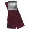BOSS Mens Marc Dark Red Two-Pack Solid/Striped Regular Length Socks -Boss Shop boss mens marc dark red two pack solid striped regular length socks p41468 256097 zoom