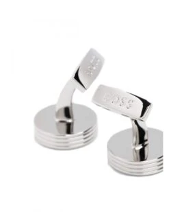 BOSS Mens Onyx Cufflink Silver/ Black -Boss Shop boss mens onyx cufflink silver black p43673 277866 zoom