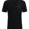 BOSS Mens Organic Curved Logo T Shirt Black -Boss Shop boss mens organic curved logo t shirt black p43640 271242 zoom