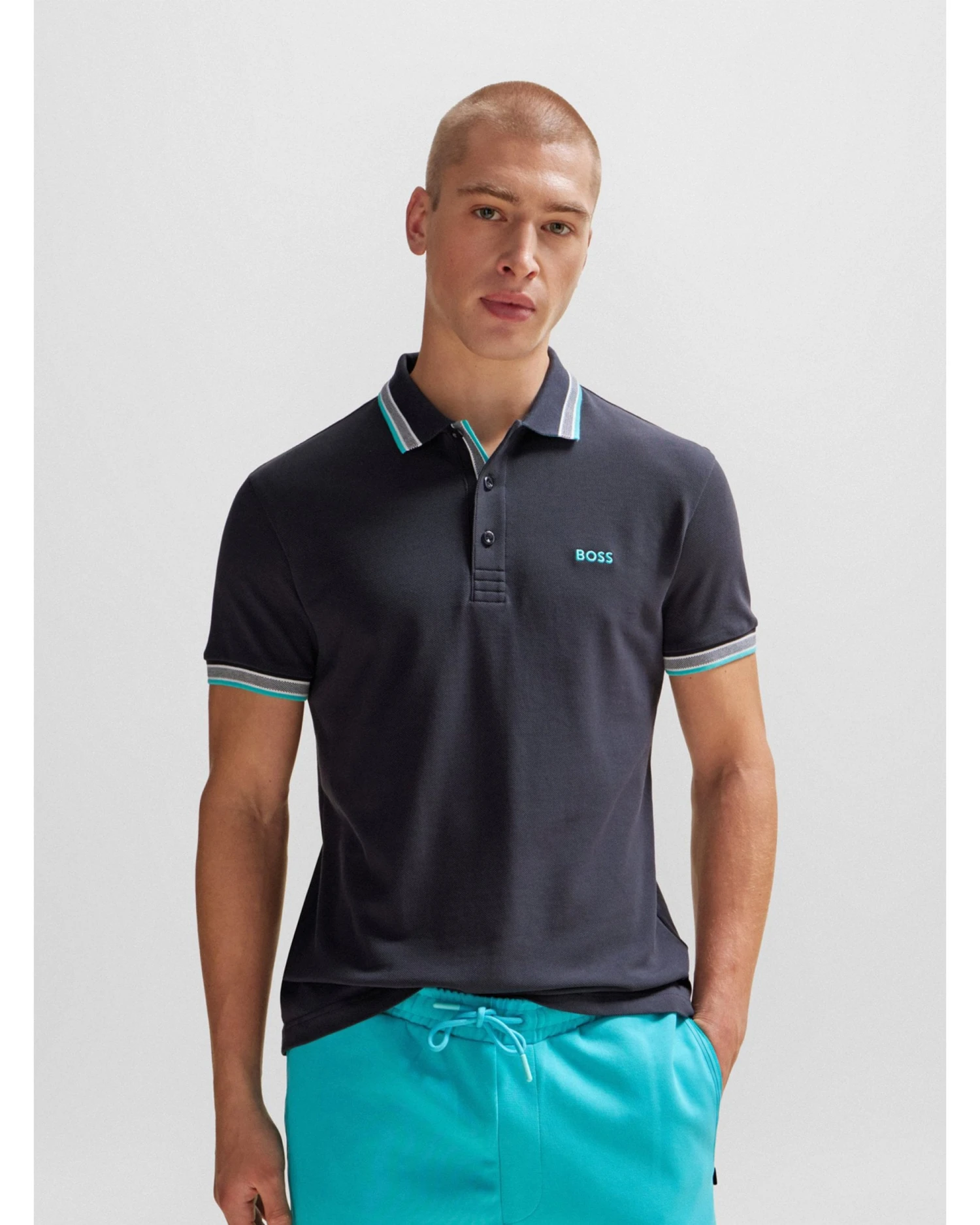 BOSS Mens Paddy Polo Shirt Dark Blue 4 BOSS Mens Paddy Polo Shirt Dark Blue - Image 2