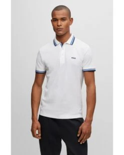 BOSS Mens Paddy Polo Shirt Light Natural White -Boss Shop boss mens paddy polo shirt light natural white p43648 271284 image