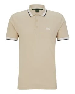 BOSS Mens Paddy Polo Shirt Med Beige