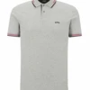 BOSS Mens Paul Curved Polo Grey -Boss Shop boss mens paul curved polo grey p42899 268025 image