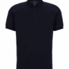 BOSS Mens Philix Zip Polo Shirt Dark Blue -Boss Shop boss mens philix zip polo shirt dark blue p43652 275151 image
