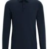 BOSS Mens Pleins Long Sleeved Polo Shirt Dark Blue -Boss Shop boss mens pleins long sleeved polo shirt dark blue p44509 281522 zoom