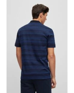 BOSS Mens Pye Polo Shirt Dark Navy -Boss Shop boss mens pye polo shirt dark navy p42865 268815 image
