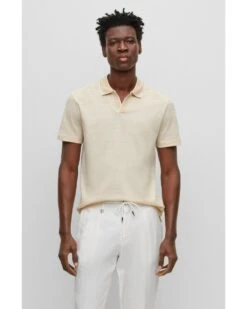 BOSS Mens Pye Polo Shirt Open White -Boss Shop boss mens pye polo shirt open white p42866 268823 image