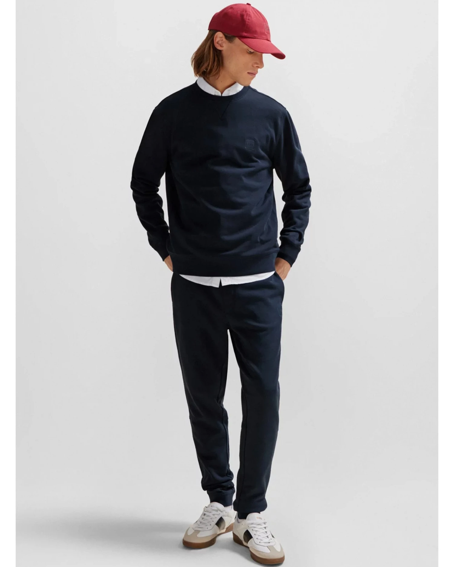 BOSS Mens Relaxed Fit WeStart Sweatshirt Dark Blue 4 BOSS Mens Relaxed Fit WeStart Sweatshirt Dark Blue - Image 2