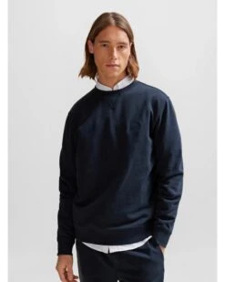 BOSS Mens Relaxed Fit WeStart Sweatshirt Dark Blue 7 BOSS Mens Relaxed Fit WeStart Sweatshirt Dark Blue -Boss Shop boss mens relaxed fit westart sweatshirt dark blue p44491 280141 zoom