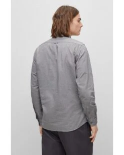 BOSS Mens Rickert Oxford Shirt Dark Grey -Boss Shop boss mens rickert oxford shirt dark grey p43577 271383 image