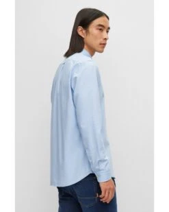 BOSS Mens Rickert Oxford Shirt Open Blue -Boss Shop boss mens rickert oxford shirt open blue p43578 271395 image