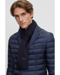 BOSS Mens Ruschel Scarf Navy -Boss Shop boss mens ruschel scarf navy p43681 276032 image