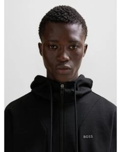BOSS Mens Saggy Zip Up Hoodie Black -Boss Shop boss mens saggy zip up hoodie black p44470 279960 zoom