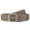 BOSS Mens Sash-Sdw Khaki Woven Suede Belt -Boss Shop boss mens sash sdw khaki woven suede belt p41427 236764 zoom
