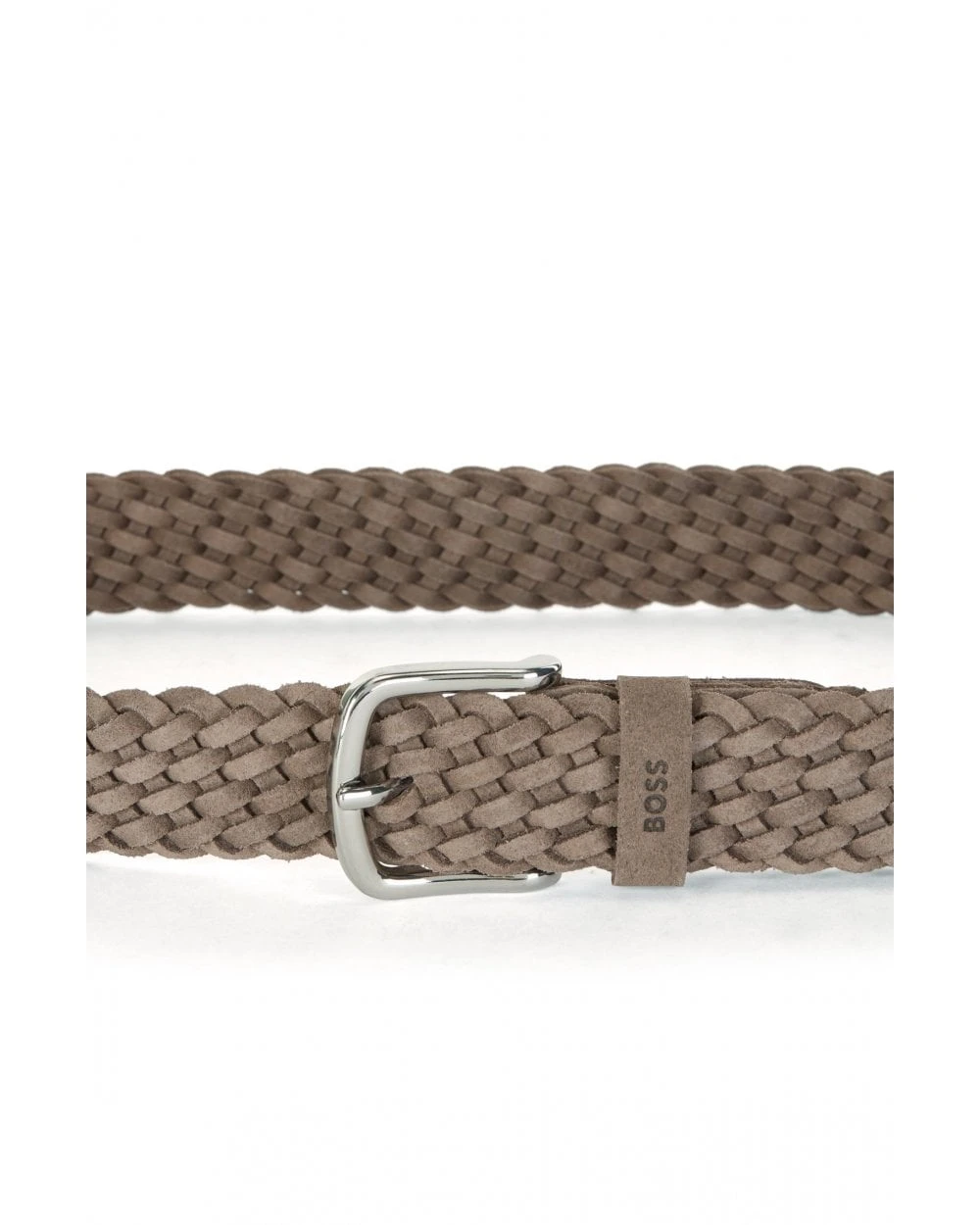 BOSS Mens Sash-Sdw Khaki Woven Suede Belt 7 BOSS Mens Sash-Sdw Khaki Woven Suede Belt - Image 5