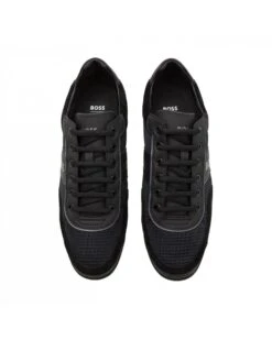 BOSS Mens Saturn Low Suede/Mesh Trainers, Black Sneakers 8 BOSS Mens Saturn Low Suede/Mesh Trainers, Black Sneakers -Boss Shop boss mens saturn low suede mesh trainers black sneakers p42717 257140 image