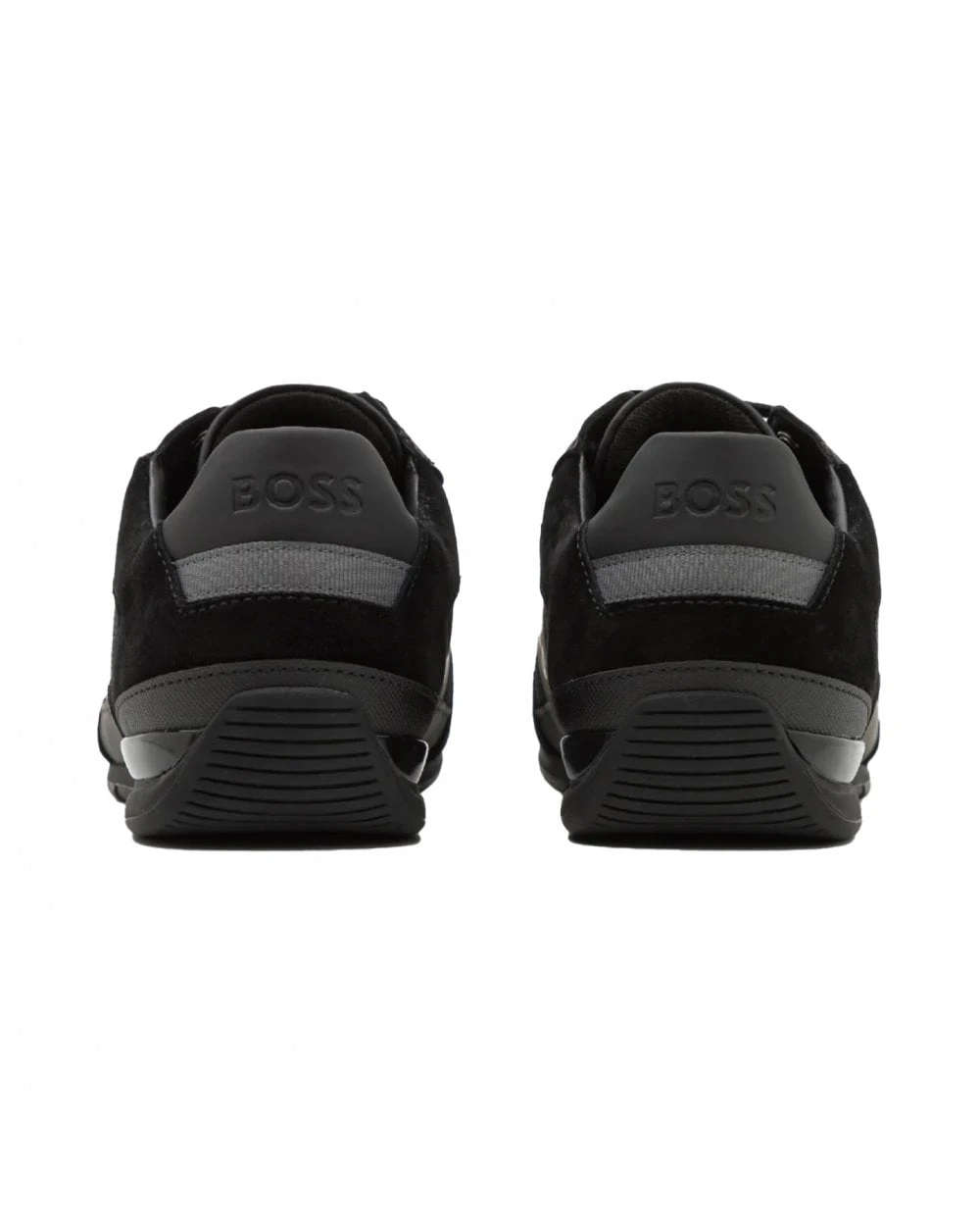 BOSS Mens Saturn Low Suede/Mesh Trainers, Black Sneakers 6 BOSS Mens Saturn Low Suede/Mesh Trainers, Black Sneakers - Image 4