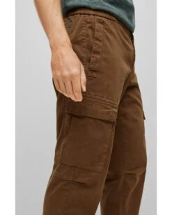 BOSS Mens Sisla Relaxed Fit Cargo Trousers Brown -Boss Shop boss mens sisla relaxed fit cargo trousers brown p44312 276610 image