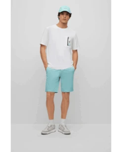 BOSS Mens Slim Fit Chino Shorts Open Blue -Boss Shop boss mens slim fit chino shorts open blue p42940 267695 image