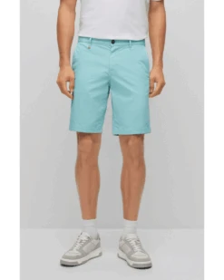 BOSS Mens Slim Fit Chino Shorts Open Blue -Boss Shop boss mens slim fit chino shorts open blue p42940 267701 image
