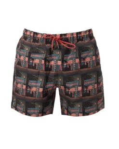 BOSS Mens Springfish Quick-Drying Motel Print Swim Shorts