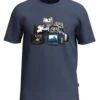 BOSS Mens Stack Mushroom T Shirt Dark Blue -Boss Shop boss mens stack mushroom t shirt dark blue p44483 281996 zoom