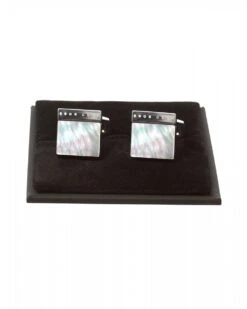 BOSS Mens T-Raffaello Squared Logo Mother Of Pearl Cufflinks