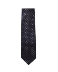 BOSS Mens T-Tie Pink/Black Geometric Pattern Silk Tie