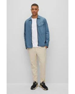 BOSS Mens Tacks Regular Fit Logo Patch T Shirt, White Tee -Boss Shop boss mens tacks regular fit logo patch t shirt white tee p41899 249634 image