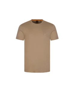 BOSS Mens Tales Patch T Shirt Med Beige
