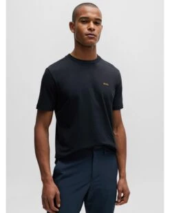 BOSS Mens Tee T Shirt Dark Blue -Boss Shop boss mens tee t shirt dark blue p44455 280359 zoom