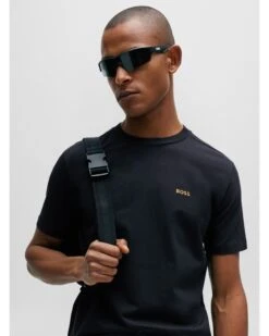 BOSS Mens Tee T Shirt Dark Blue -Boss Shop boss mens tee t shirt dark blue p44455 280365 zoom