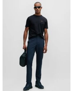 BOSS Mens Tee T Shirt Dark Blue -Boss Shop boss mens tee t shirt dark blue p44455 280371 zoom