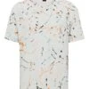 BOSS Mens Tepaint Pain Splash Print T Shirt, Grey Tee -Boss Shop boss mens tepaint pain splash print t shirt grey tee p42922 262179 zoom