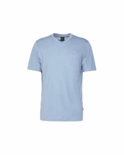 BOSS Mens Terry V Neck T Shirt Open Blue