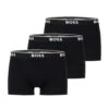 BOSS Mens Three-Pack Stretch Cotton Logo Trunks, Black Boxers 1 BOSS Mens Three-Pack Stretch Cotton Logo Trunks, Black Boxers -Boss Shop boss mens three pack stretch cotton logo trunks black boxers p41473 244816 zoom