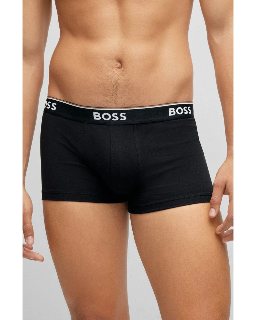 BOSS Mens Three-Pack Stretch Cotton Logo Trunks, Black Boxers 4 BOSS Mens Three-Pack Stretch Cotton Logo Trunks, Black Boxers - Image 2