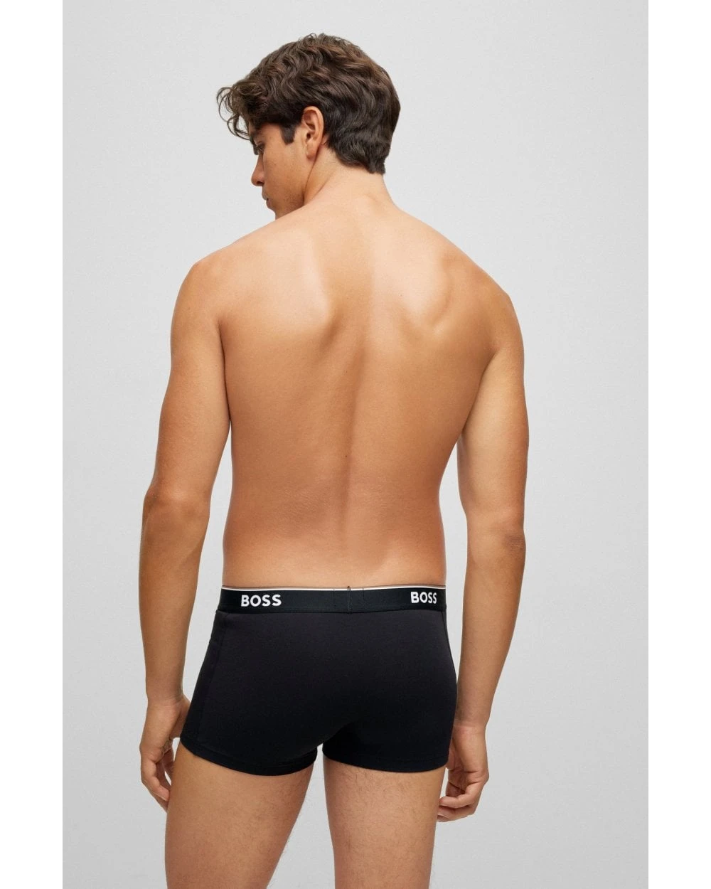 BOSS Mens Three-Pack Stretch Cotton Logo Trunks, Black Boxers 6 BOSS Mens Three-Pack Stretch Cotton Logo Trunks, Black Boxers - Image 4