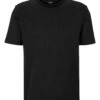 BOSS Mens Tiburt Structured T Shirt Dark Black -Boss Shop boss mens tiburt structured t shirt dark black p44503 281542 zoom